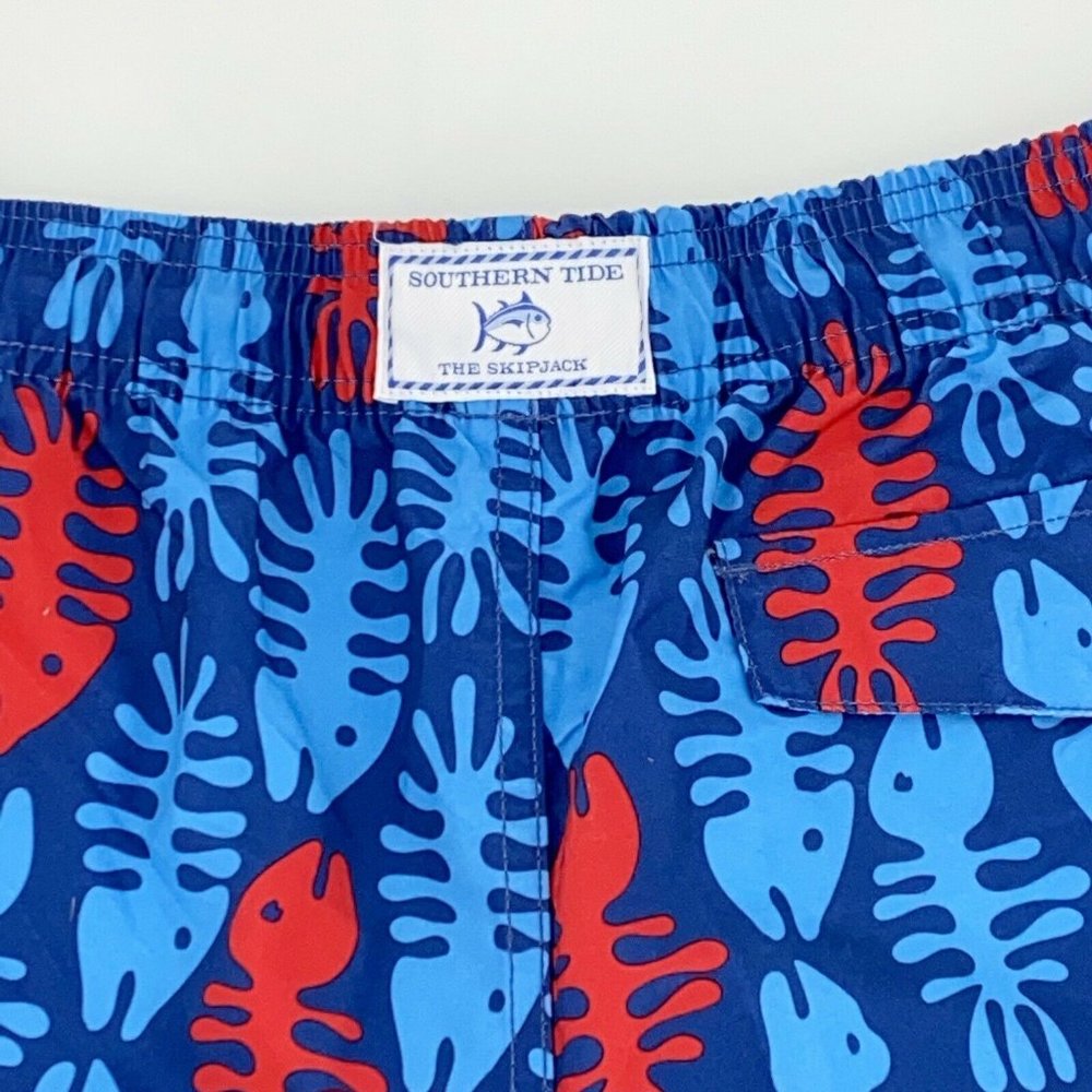 Southern Tide Sea Shore Fish Bone Swim Trunks - Picture 5 of 7